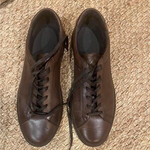 NEVER WORN- KOIO men’s mocha leather sneaker 
Size 45 (US 12)